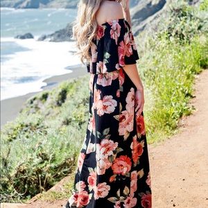 Black Floral Maxi Dress